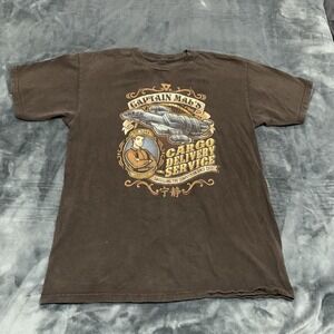 Firefly Captain Mal Shirt Mens Medium Sci Fi TV Show Cargo Delivery Graphic‎ Tee
